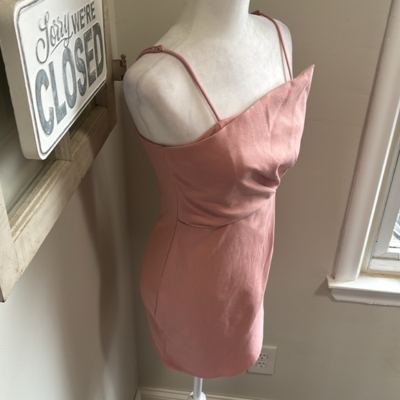 Lulus Drinks On Me Mauve Pink Sleeveless Pleated Bodycon Dress NWT - Picture 8 of 16